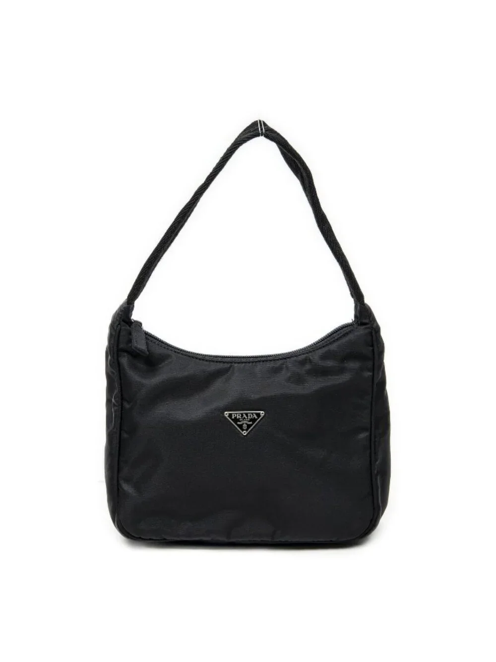 Prada Mini Zip Hobo Black Nylon Canvas - Picture 1 of 15